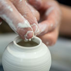 Yuta Segawa working in his studio in London 2019
